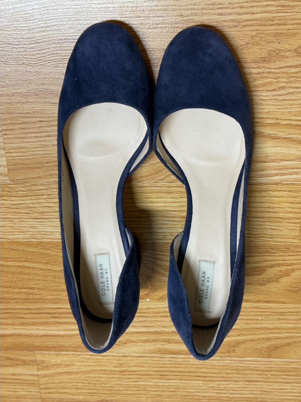 Cole Haan Laree Grand 55mm Suede Pumps Marine Blue Women’s 7.5 B W07875